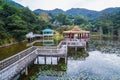 The pavilion in the middle of the small lake, Lung Tsai Ng Yuen, Lantau Island, Hong Kong