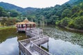 The pavilion in the middle of the small lake, Lung Tsai Ng Yuen, Lantau Island, Hong Kong