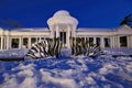 Pavilion of mineral water spring at night - Marianske Lazne - Czech Republic