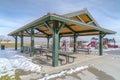 Pavilion and playground in Eagle Mountain Utah Royalty Free Stock Photo