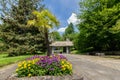 The pavilion of the Prusik mineral spring - Konstantinovy Lazne Royalty Free Stock Photo