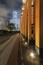 Skyline of Hong Kong city at night Royalty Free Stock Photo