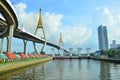 Pavilion for relaxing waterfront under Bhumibol Bridge