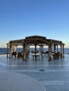 Pavilion on the sea Royalty Free Stock Photo