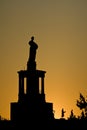 Pavilion on a sunset in VDNKh