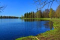 Pavilion of Venus and Lake Beloe. Gatchina. St. Petersburg, Russia Royalty Free Stock Photo