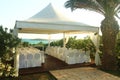 Pavilion for wedding on the beach Royalty Free Stock Photo