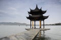 Pavilion in West Lake of Hangzhou, China Royalty Free Stock Photo