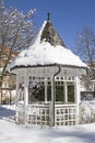 Pavilion in winter Royalty Free Stock Photo