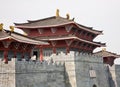 Pavilions and ancient Chinese fortification Royalty Free Stock Photo