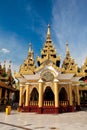 Pavilions surrounding the main Shwedagon,Yangon