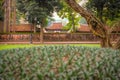 Pavilions of the temple of literature seen from outside, Hanoi, Vietnam