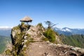 Pavillion atop of Machu Picchu Mountain peak