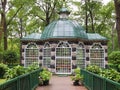 A pavillion for keeping exotic and singing birds in Peterhof in Saint Petersburg, Russia.