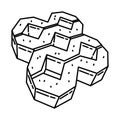 Paving Block Icon Vector. Doodle Hand Drawn or Outline Icon Style Royalty Free Stock Photo