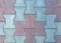 Paving Block texture background. Grey and red texture Royalty Free Stock Photo
