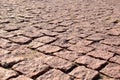 Paving blocks made of asymmetrical stone. Royalty Free Stock Photo