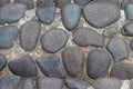 Paving blocks made of stone for pedestrians. Pattern Royalty Free Stock Photo