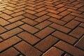 Paving bricks in diminishing perspective as abstract background