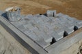 Paving at a construction site Royalty Free Stock Photo