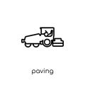 Paving icon. Trendy modern flat linear vector Paving icon on white background from thin line Construction collection