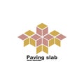 Paving slabs logo. Floor covering in the city