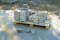 Paving slabs on a pallet Royalty Free Stock Photo