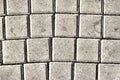 Paving slabs,patterned paving tiles, cement brick floor background. Royalty Free Stock Photo