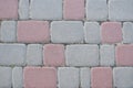 Paving slabs texture, urban sidewalk pattern Royalty Free Stock Photo