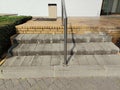 Paving stairs join with the brown bricks strairs Royalty Free Stock Photo