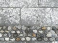 Paving stone and pebbles pavement Royalty Free Stock Photo