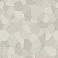 Paving stone in top view. Light beige and brown masonry coating cartoon style seamless pattern. Vector