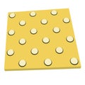 Paving tile for the blind isolated, vector stock illustration with paving tile as an inclusive street for the disabled