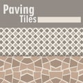 Paving tiles abstract and geometric decoration banner
