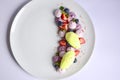 Pavlova | Basil Ice Cream | Blueberry Meringue | Strawberry Marshmallows