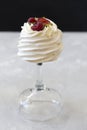 Pavlova cakes with cream and fresh summer berries. Pavlova cakes Royalty Free Stock Photo