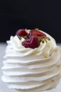Pavlova cakes with cream and fresh summer berries. Pavlova cakes Royalty Free Stock Photo