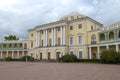 At the Pavlovsk Palace on a cloudy September day. Surroundings of St. Petersburg