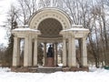 Pavlovsk. Rossi's pavilion in winter park Royalty Free Stock Photo