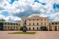 Pavlovsk, St Petersburg, Russia - July 14, 2015. Pavlovsk Palace and Monument to Russian emperor Paul I Royalty Free Stock Photo