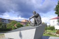 Monument to People\'s Artist of the USSR and famous actor Vyacheslav Tikhonov in Pavlovsky Posad.