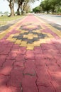 The pavment in Buddha Monthon public park Royalty Free Stock Photo