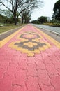 The pavment in Buddha Monthon public park Royalty Free Stock Photo