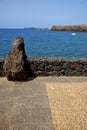 Pavment lanzarote water yacht boat summer Royalty Free Stock Photo