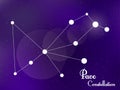 Pavo constellation. Starry night sky. Cluster of stars, galaxy. Deep space. Vector illustration Royalty Free Stock Photo