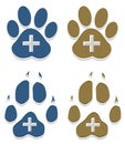 Paw animal footprint