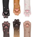 Paw cats. Collection of realistic domestic animals fluffy body parts foot sharp claws decent vector templates set Royalty Free Stock Photo