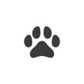 Paw icon. Paw shape. Animal footprint. Logo element. Animal foot print