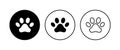 Paw icon . paw print icon vector. dog or cat paw Royalty Free Stock Photo