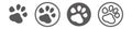 Paw logo cat dog animal pet footprint Royalty Free Stock Photo